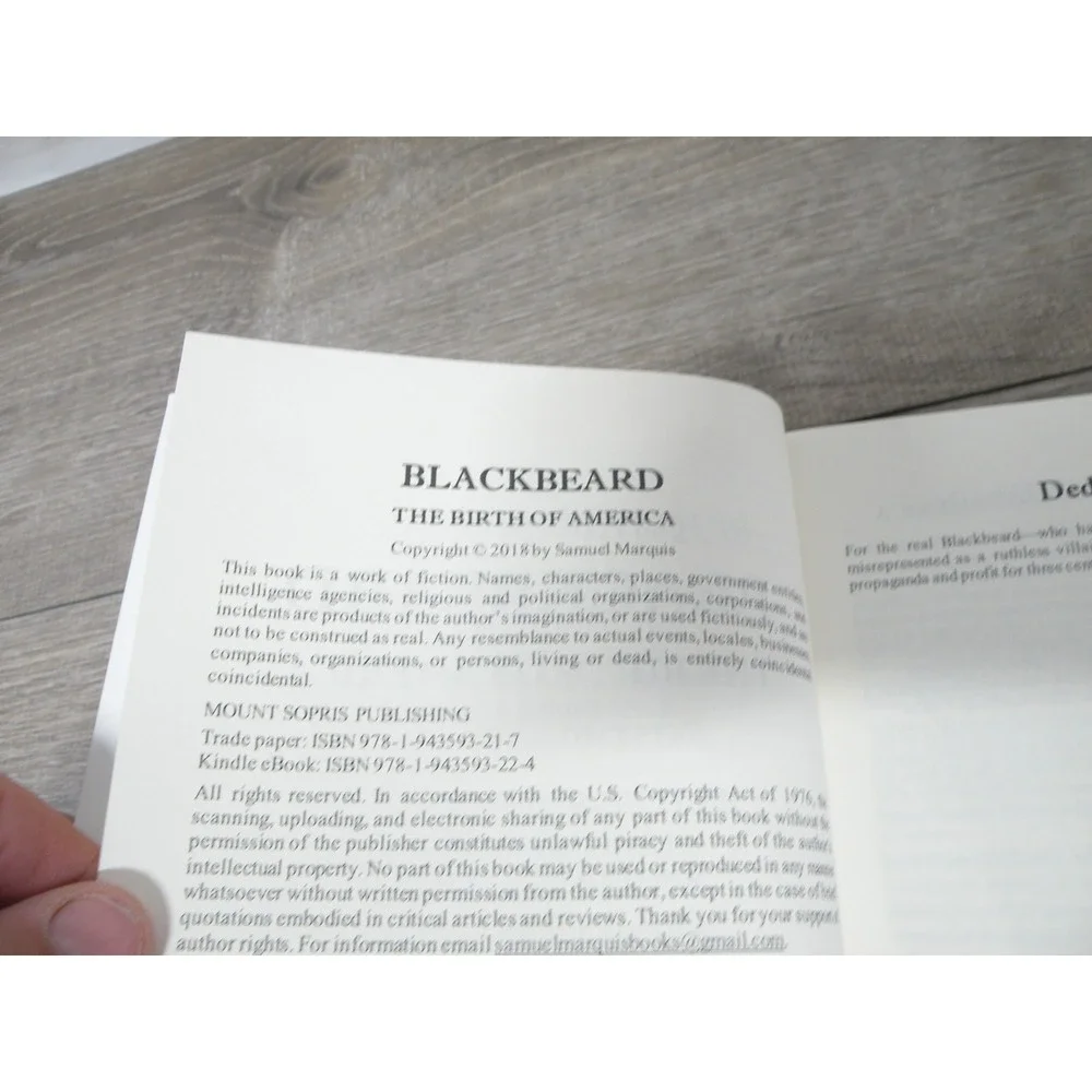 Blackbeard The Birth of America Samuel Marquis Historical Fiction Pirate Book